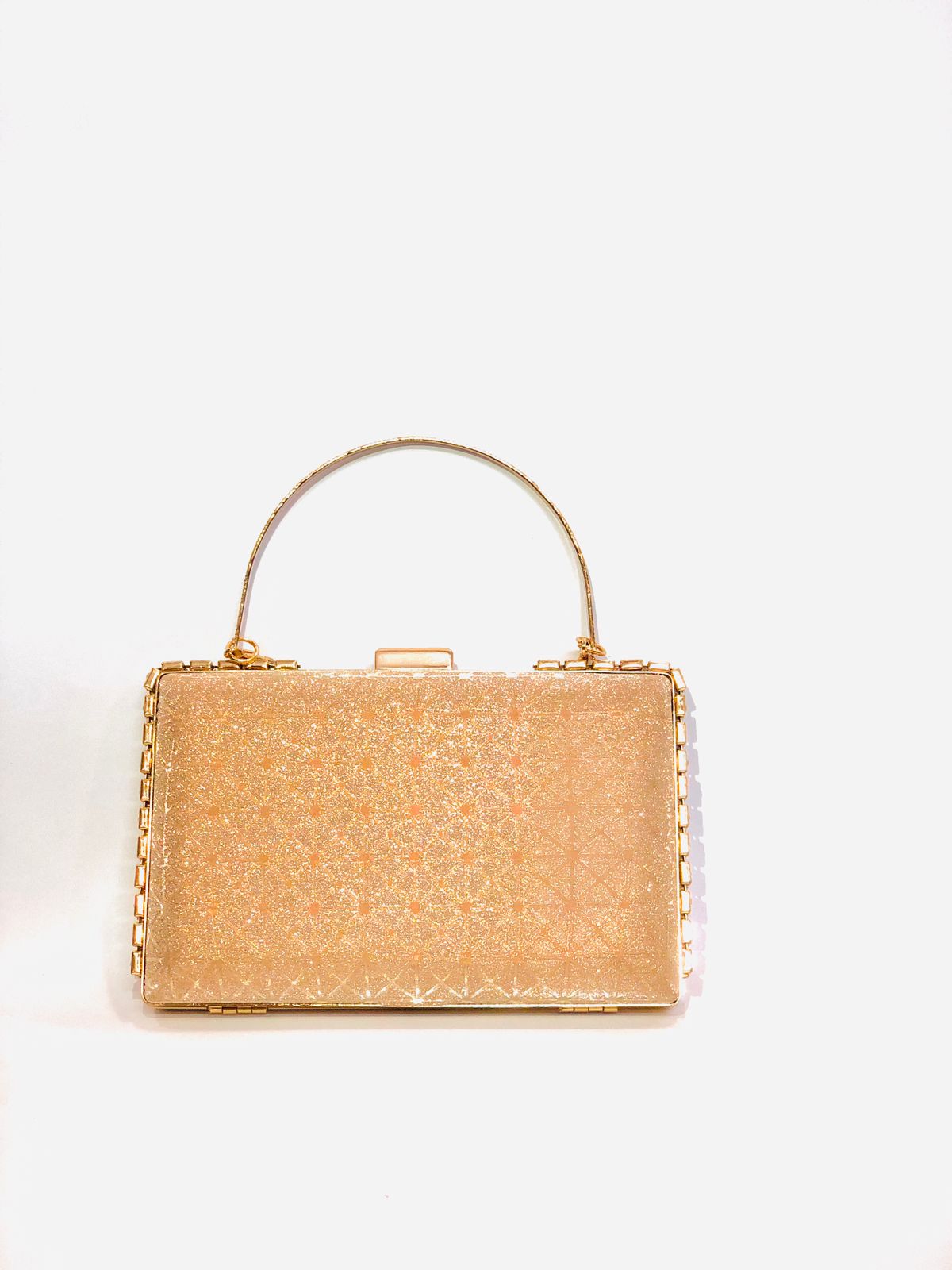 Golden Gleam Hard Case Clutch