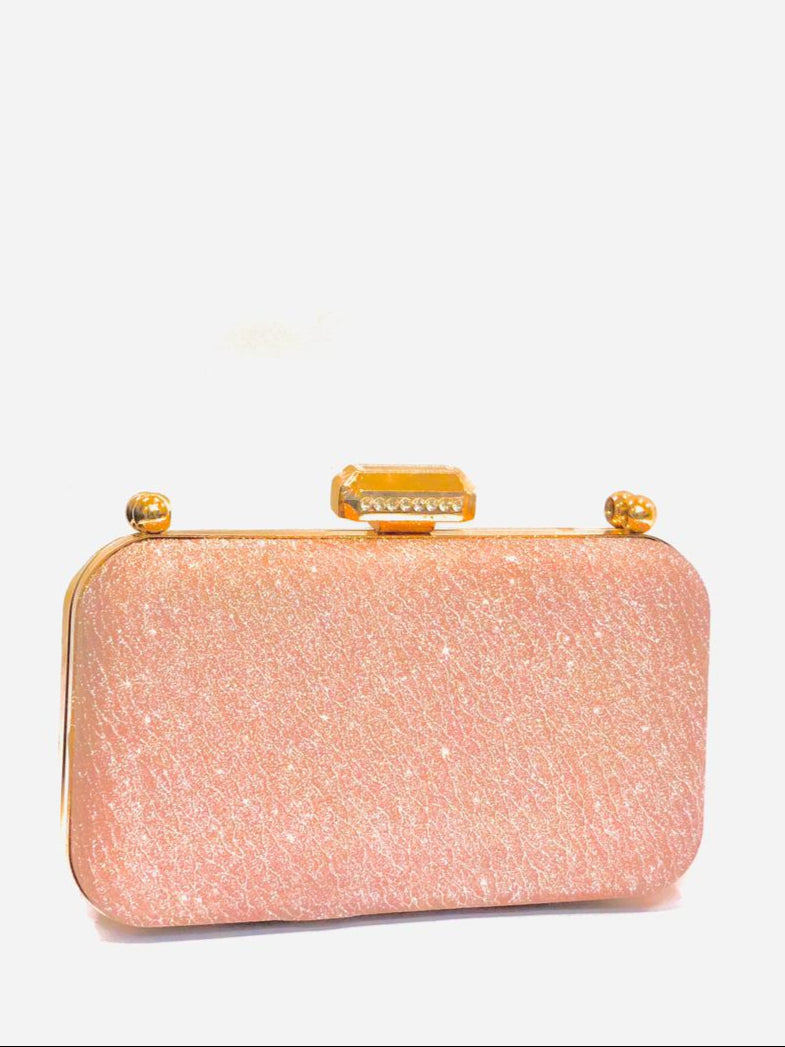 Starlight Shimmer Clutch - Rose Gold
