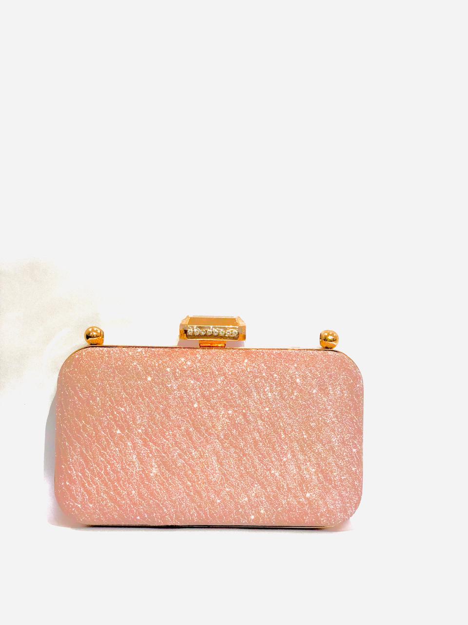 Starlight Shimmer Clutch - Rose Gold