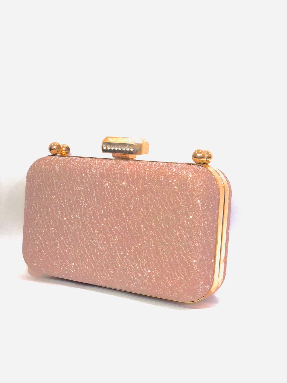 Starlight Shimmer Clutch - Rose Gold