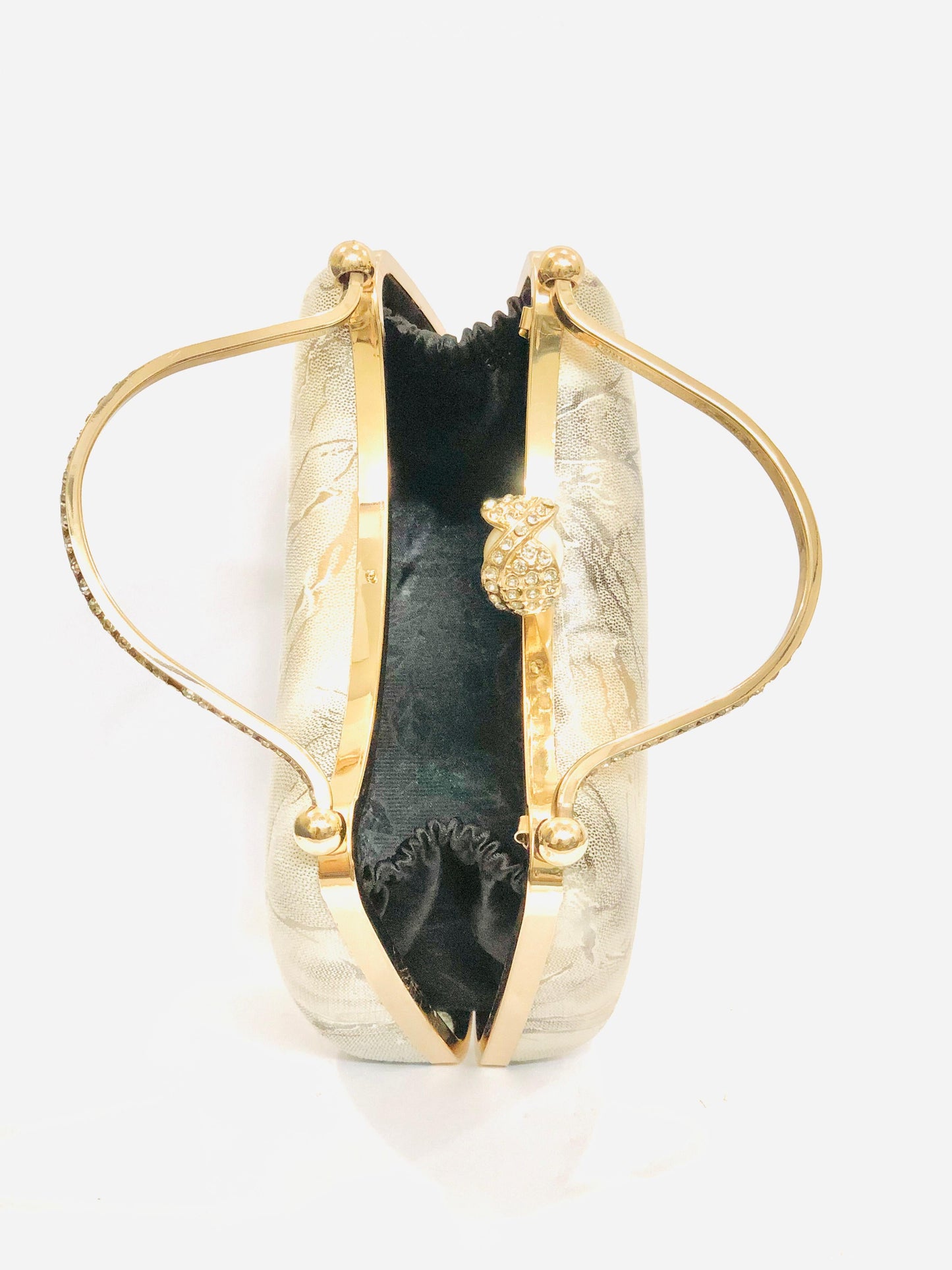White Marble Clutch - Veloura