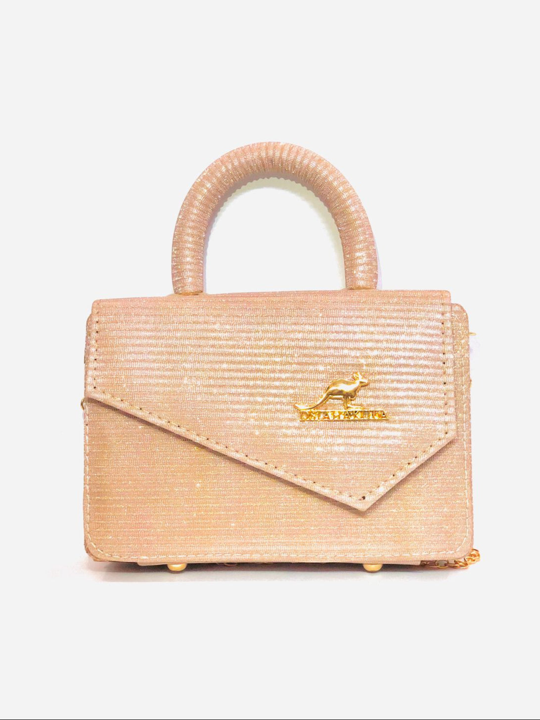 Shiny Hand Bag - Baby Pink