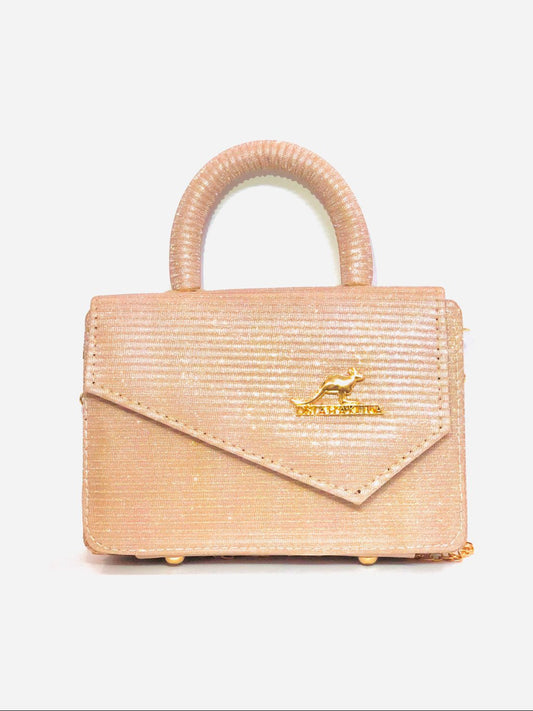 Shiny Hand Bag - Baby Pink