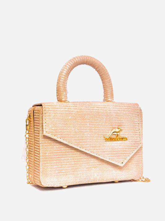 Shiny Hand Bag - Baby Pink