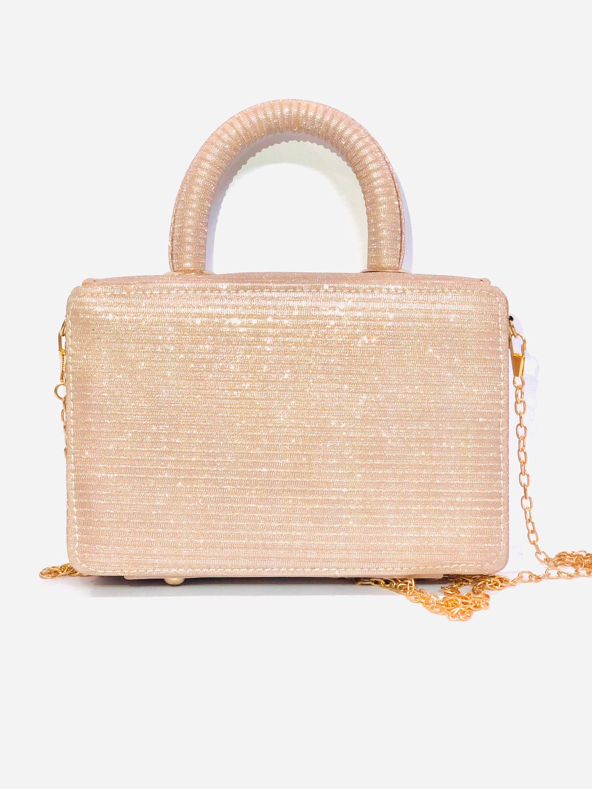 Shiny Hand Bag - Baby Pink