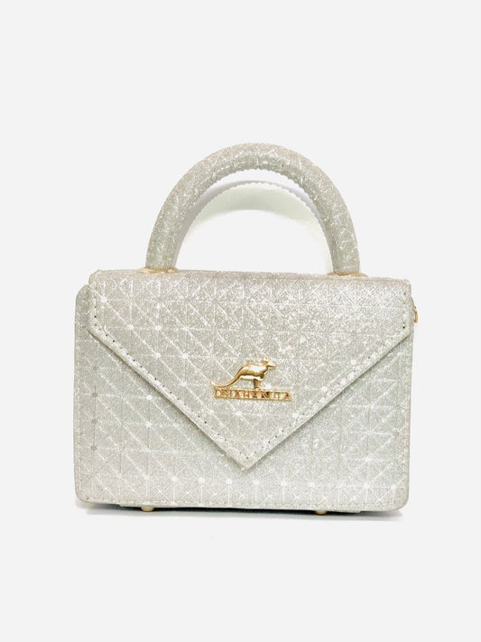 Shiny Hand Bag - Silver