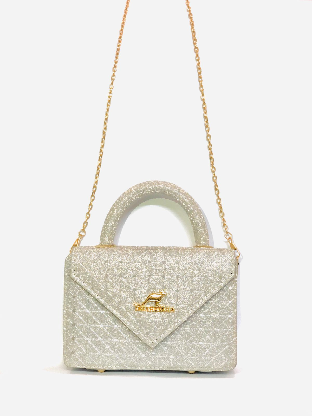 Shiny Hand Bag - Silver