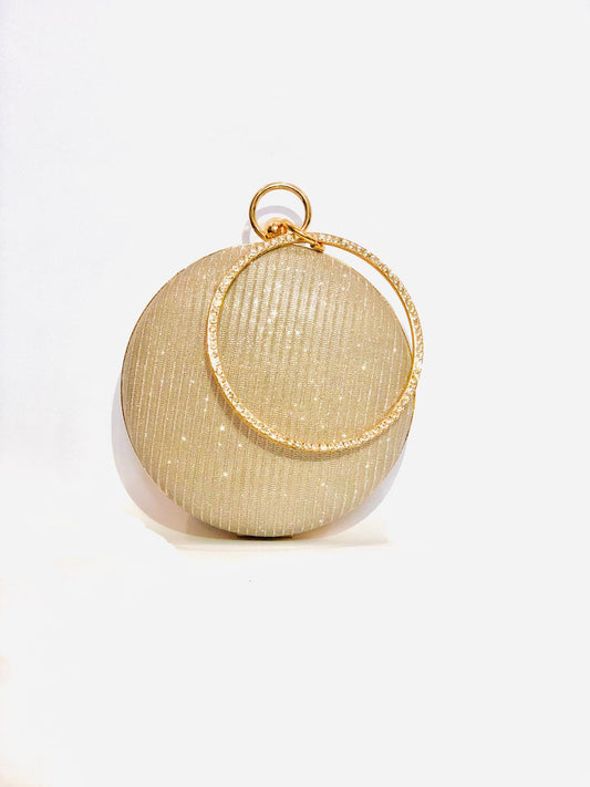 Round Bangle Clutch - Golden