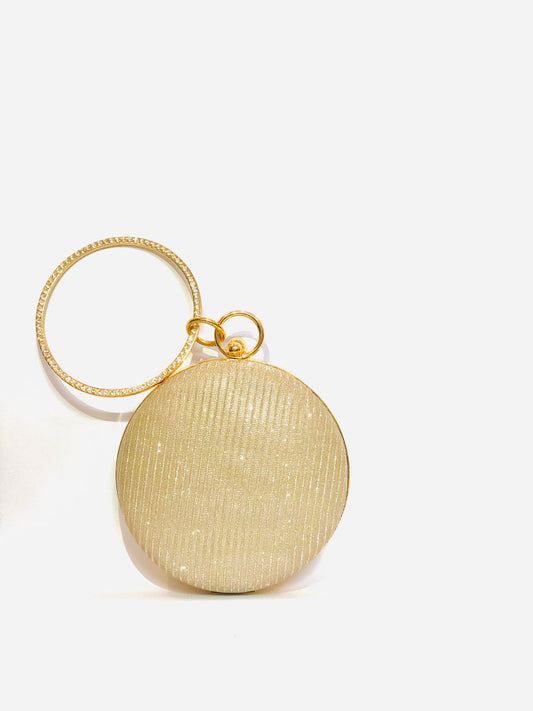 Round Bangle Clutch - Golden