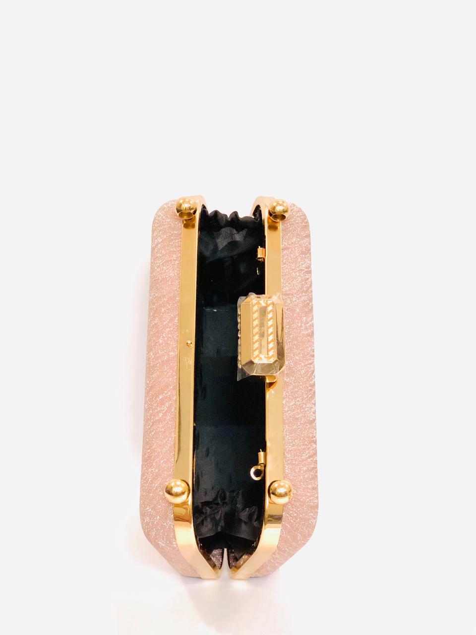 Starlight Shimmer Clutch - Rose Gold